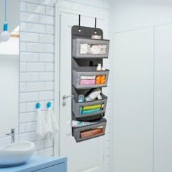 Organizator suspendat pentru usa 31x101x13 cm cu 4 compartimente, gri Organizator suspendat pentru usa 31x101x13 cm cu 4 compartimente, gri